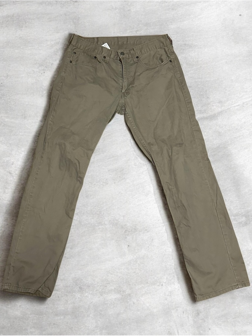 Levi's Men's Olive-Tan Straight Leg Chinos